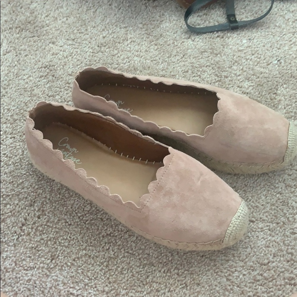 Pink Suede Slip Ons